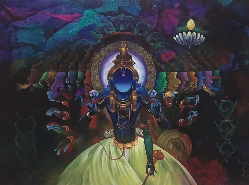 Lord Keshav Viswaroopam by Yograj Verma